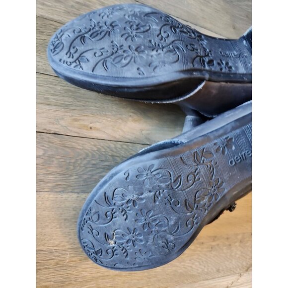 Women's Aetrex Sz 9M Leather Ankle Boots Gray Black Booties EE907W Patchwork - Picture 13 of 16